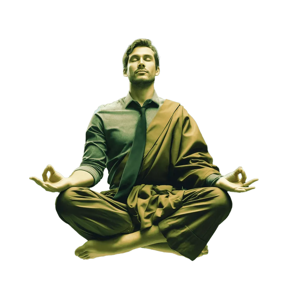 A floating astronaut in a space suit